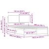 vidaXL Bedframe met Gevoerd Hoofdgedeelte Lichtgrijs 120 x 190 cm