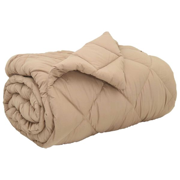 vidaXL Winter Dekbed Taupe 220 x 140 cm Microfiber