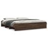 vidaXL Bedframe zonder matras 200x200 cm spaanplaat bruin eikenkleurig