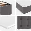 vidaXL Opslag bed met matras met matras Grijs 200 x 200 cm Nep Leer