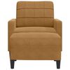 vidaXL Fauteuil met voetenbank 60 cm fluweel bruin