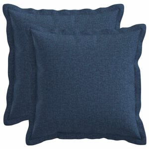 vidaXL Kussensloop 2 pcs HOUTEN Blauw 30 x 30 cm Faux Linnen