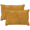 vidaXL Kussensloop 2 st HOUTEN Geel 40 x 60 cm Microfiber Fleece