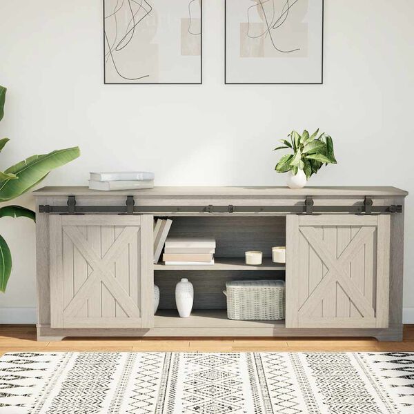 vidaXL Ophangset voor schuifdeur 152 cm koolstofstaal