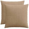 vidaXL Kussensloop 2 pcs ALMELO Bruin 70 x 70 cm corduroy