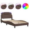 vidaXL Bedframe "Viana" met LED zonder matras bruin 100x200 cm