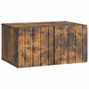 vidaXL Wandbeugel TV-kast 59,5 x 41 x 30 cm Gerookt eiken Bewerkt hout
