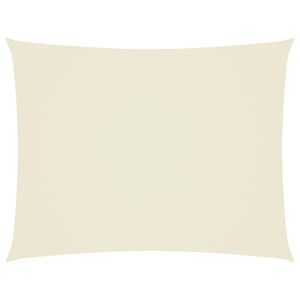 vidaXL Zonnescherm rechthoekig 4x6 m oxford stof cr&egrave;mekleurig
