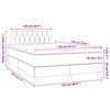 vidaXL Boxspring met matras en LED stof donkerbruin 120x190 cm