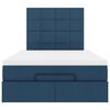 vidaXL Ottoman bed met matras en LED's 120x190 cm stof blauw