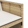 vidaXL Tuinstoelen 4 st met kussens poly rattan beige