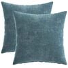 vidaXL Kussensloop 2 pcs HEERLEN Blauw 35 x 35 cm Chenille Stof