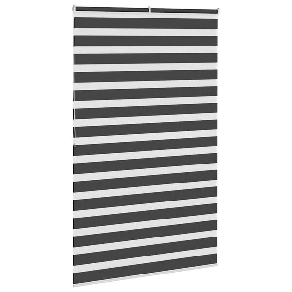 vidaXL Zebra rolgordijn 150x200 cm stofbreedte 145,9 cm zwart