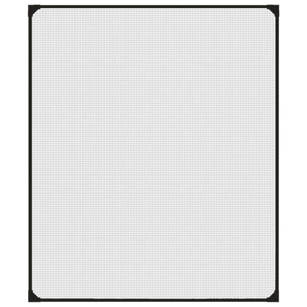 vidaXL Insectenhor voor ramen magnetisch 100x120 cm antracietkleurig