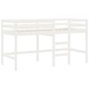 vidaXL Kinderhoogslaper met ladder 90x190 cm massief grenenhout wit