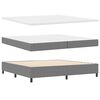 vidaXL Boxspringbed Lichtgrijs en wit. 200 x 200 cm Katoen Stof