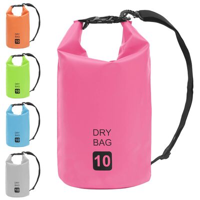 vidaXL Drybag 10 L PVC roze