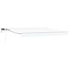 vidaXL Handmatige Luifelhouder met LED's Wit 4 &times; 3,5 m