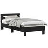 vidaXL Bedframe met Hoofdeinde Zwart eiken 80 x 200 cm Bewerkt hout