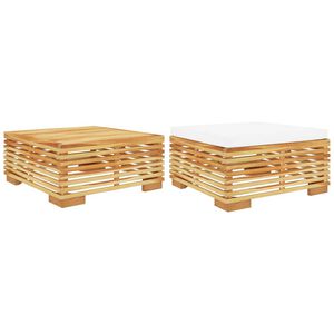vidaXL 2-delige Loungeset massief teakhout