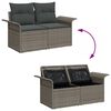 vidaXL Tuin Sofa Set met kussen met kussen 10 pcs Grijs Poly Rattan