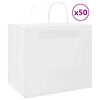 vidaXL Papieren zakken 50 st met hengsels 32x22x28 cm wit