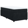 vidaXL Boxspring met matras fluweel zwart 100x200 cm