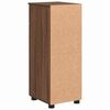 vidaXL Badkamer Kast Bruin Eiken 30 x 35 x 80 cm Bewerkt hout & Metaal