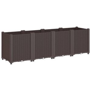 vidaXL Plantenbak 160x40x53 cm polypropeen bruin