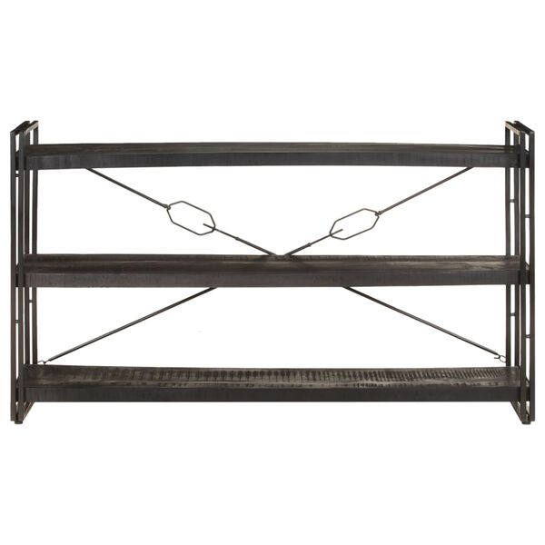 vidaXL Boekenkast met 3 schappen 140x30x80 cm massief mangohout