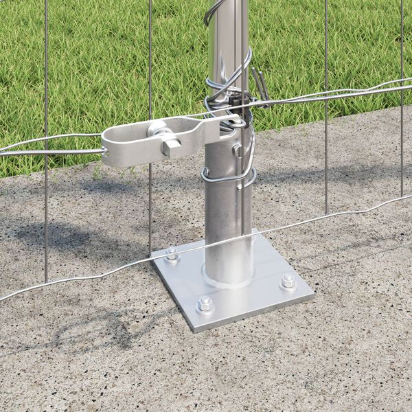 vidaXL Hek met Paal Zilver 1,2 x 25 m Staal