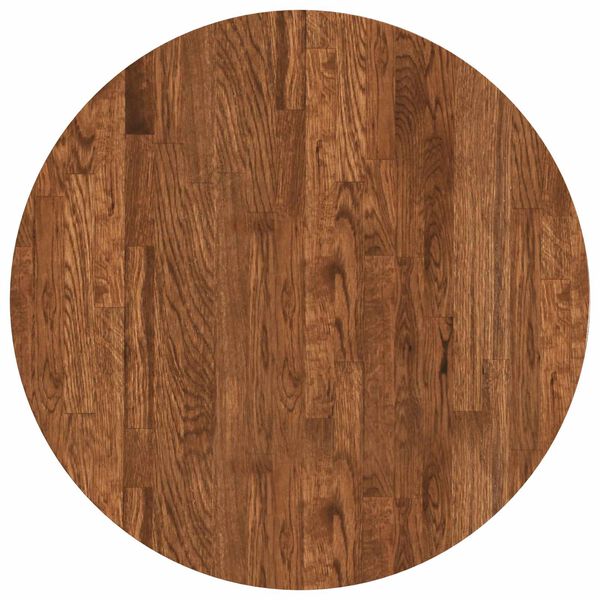 vidaXL Tafelblad Licht Bruin &Oslash; 60 x 4 cm Massief Eikenhout