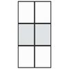 vidaXL Schuifdeur 102,5x205 cm gehard glas en aluminium zwart