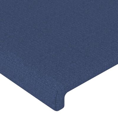 vidaXL Hoofdbord met randen 163x23x78/88 cm stof blauw