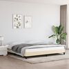 vidaXL Bedframe zonder matras stof cr&egrave;mekleurig 200x200 cm