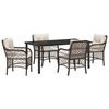 vidaXL Tuin eettafelset 5 st Bruin poly rattan