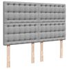 vidaXL Ottoman bed met matras 140x200cm stof lichtgrijs
