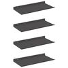 vidaXL Drijvende plank 4 pcs Zwart 40 x 18 x 2,5 cm Staal