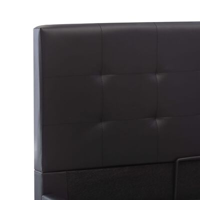 vidaXL Bedframe met opslag hydraulisch kunstleer zwart 120x200 cm