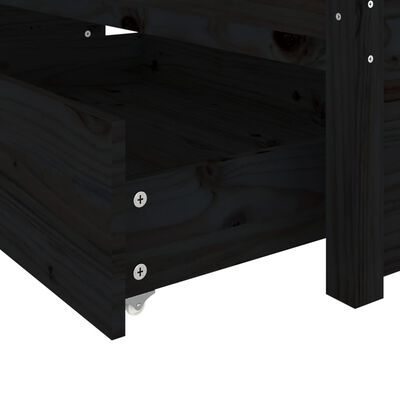 vidaXL Bedframe met lades zwart 140x190 cm