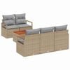 vidaXL Tuinbankenset 6 st Beige poly rattan