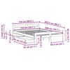 vidaXL Bedframe zonder matras massief grenenhout wasbruin 150x200 cm