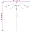 vidaXL Parasol 200x224 cm aluminium zandwit