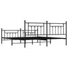 vidaXL Bedframe met hoofd- en voeteneinde metaal zwart 193x203 cm
