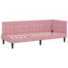 vidaXL Hoekbedframe met hoofdeinde Roze 80 cm x 200 cm Fluweel