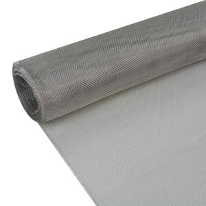vidaXL Draadhekken 100 x 500 cm Mesh RVS 201 zilver