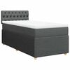 vidaXL Boxspring met matras stof donkergrijs 90x190 cm