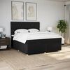vidaXL Boxspring met matras stof zwart 180x200 cm