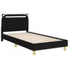 vidaXL Bedframe voor kinderen met hoofdbord Zwart 90 x 190 cm Stof