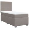vidaXL Boxspring met matras stof taupe 80x200 cm